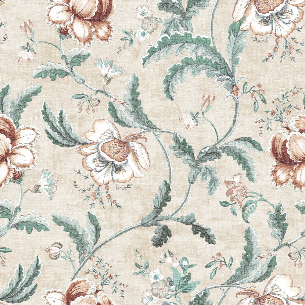 Tapestry Floral Wallpaper 100041EH by Esselle Home in Natural Spice